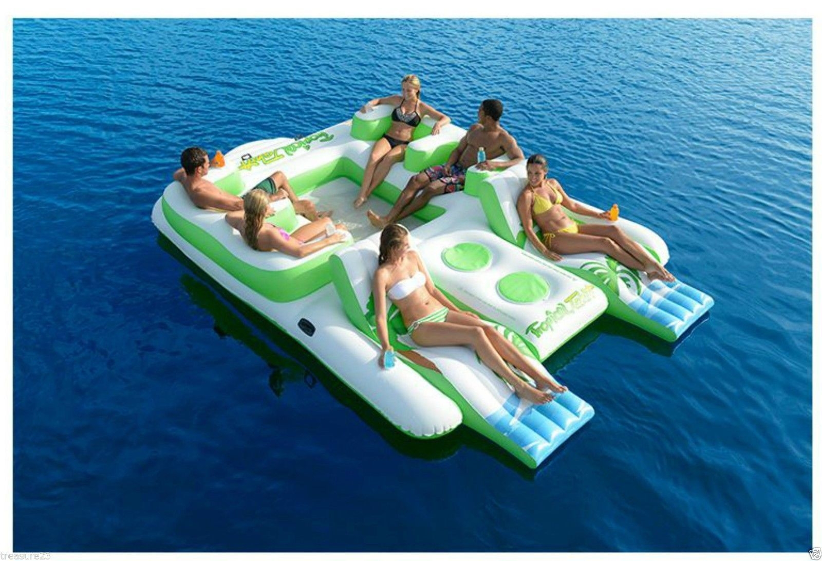 Water trampoline and slide