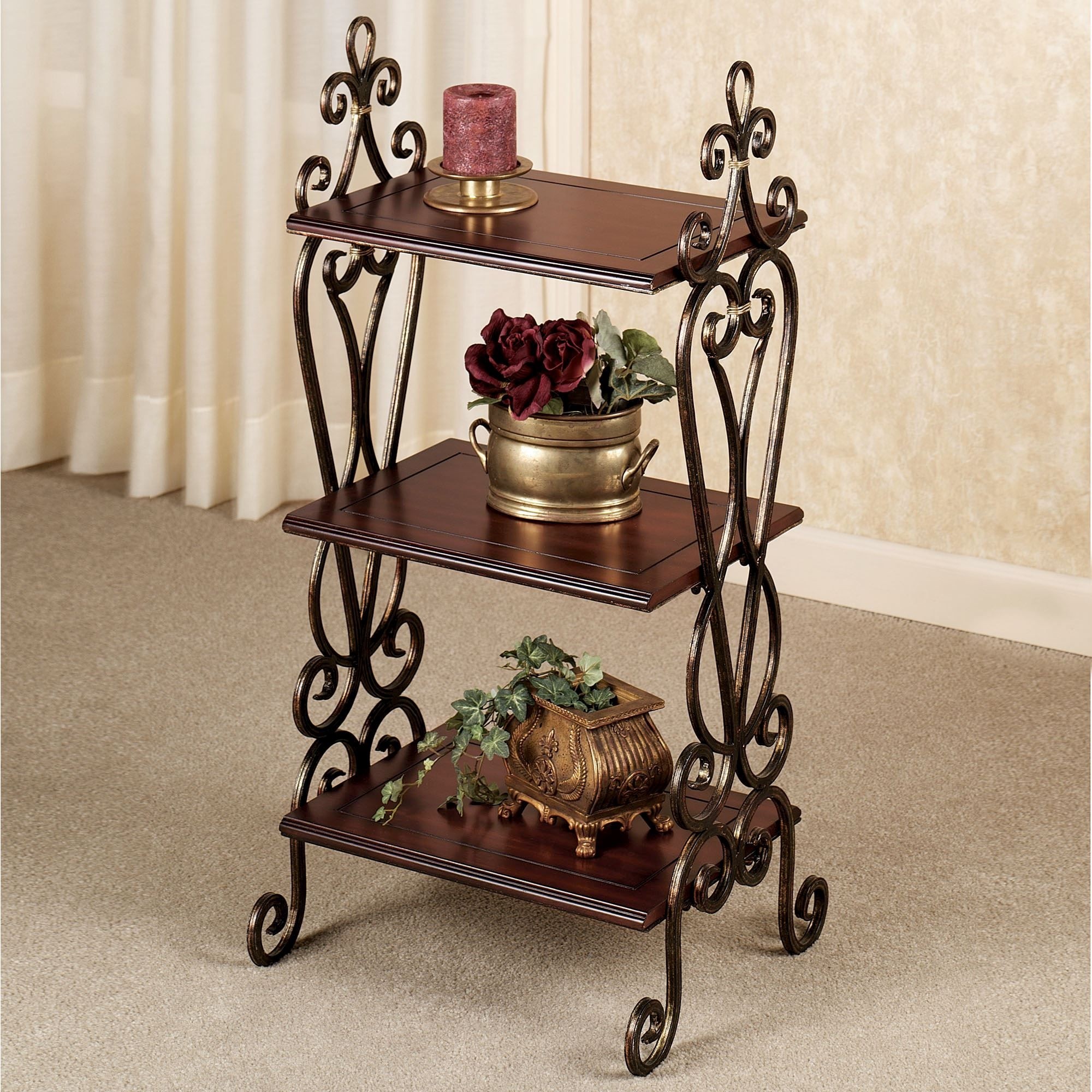 Wrought Iron Corner Shelf