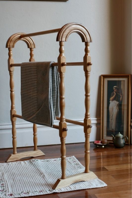 Traditional floor discount standing towel rail