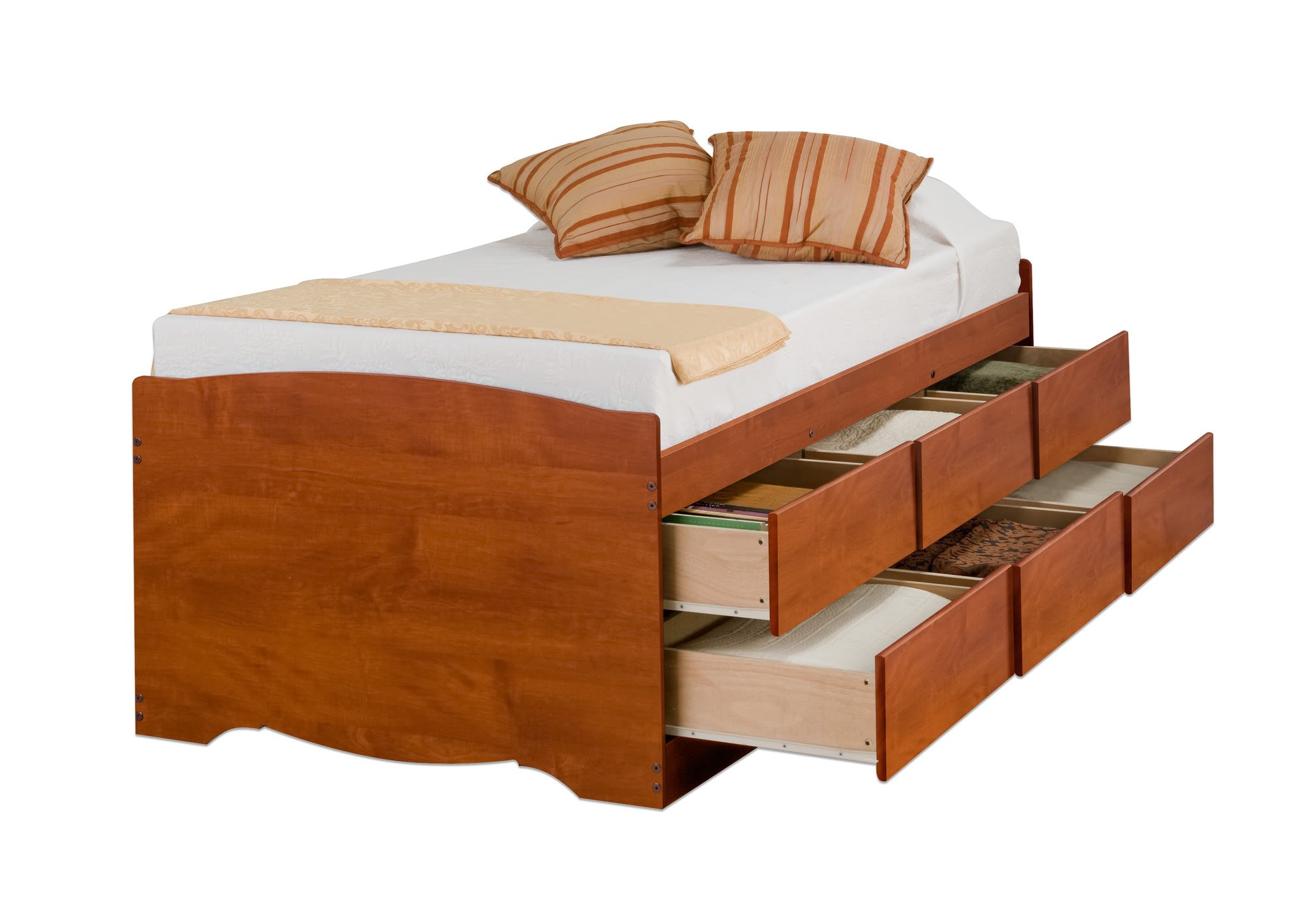 Cherry wood twin bed