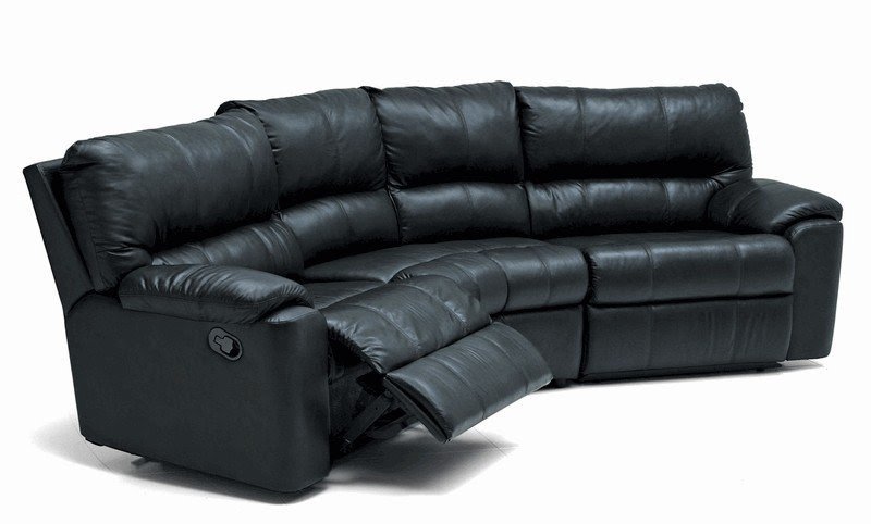 Curved reclining sofa