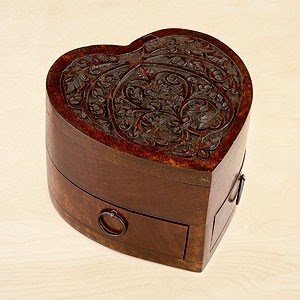 Dark wood jewelry box 13