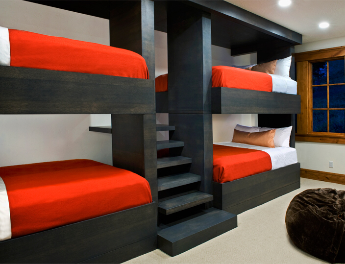 Double over double bunk bed