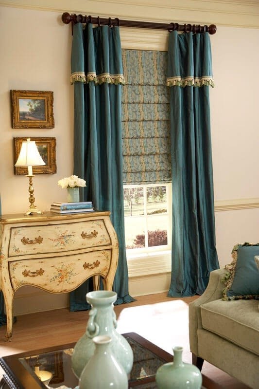 Drapes with attached valance 6
