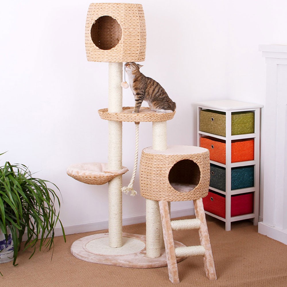 Outdoor cat tree unfinished cedar hot sale eco friendly