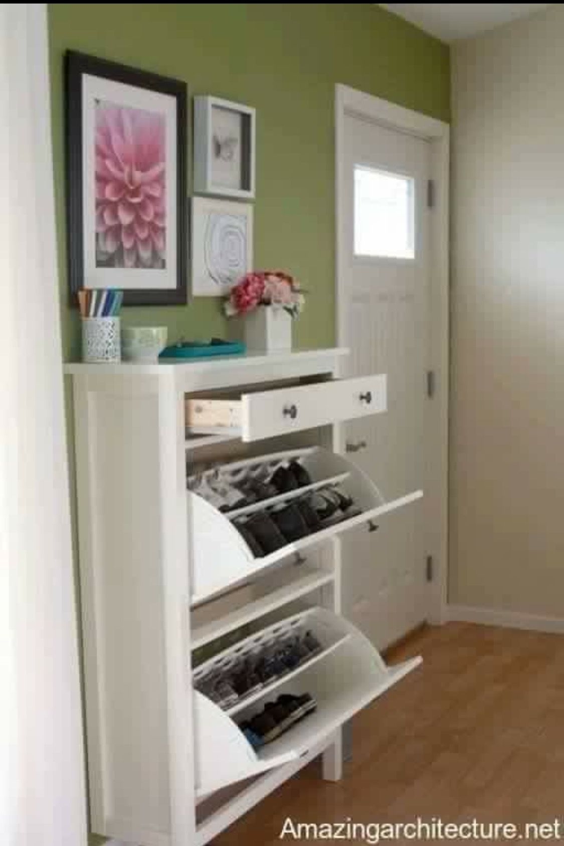 enclosed shoe organizer