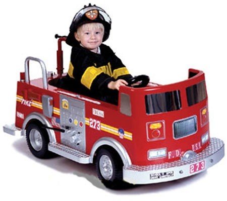 Fire truck for kids pedal ride on toy