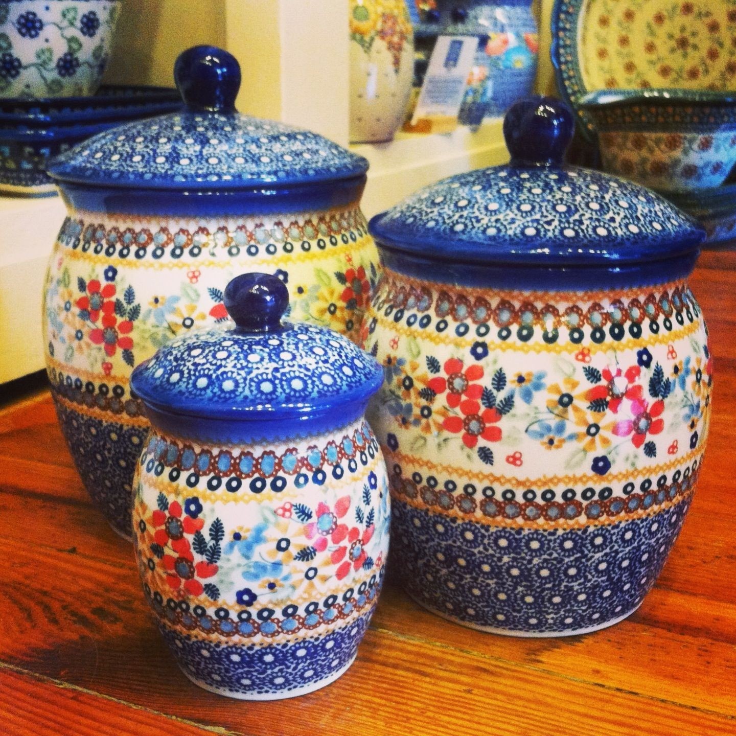 Pottery Canister Set Ideas On Foter   Grape Canister Sets Kitchen 