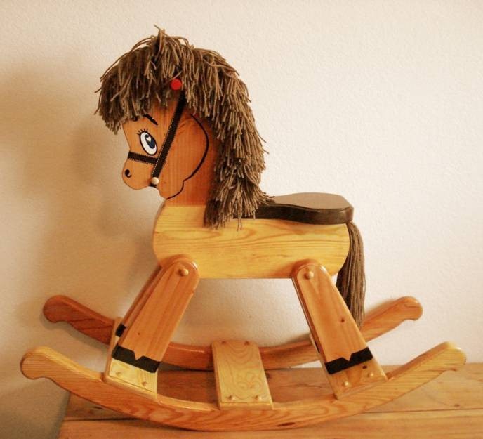 Handmade wooden rocking horse