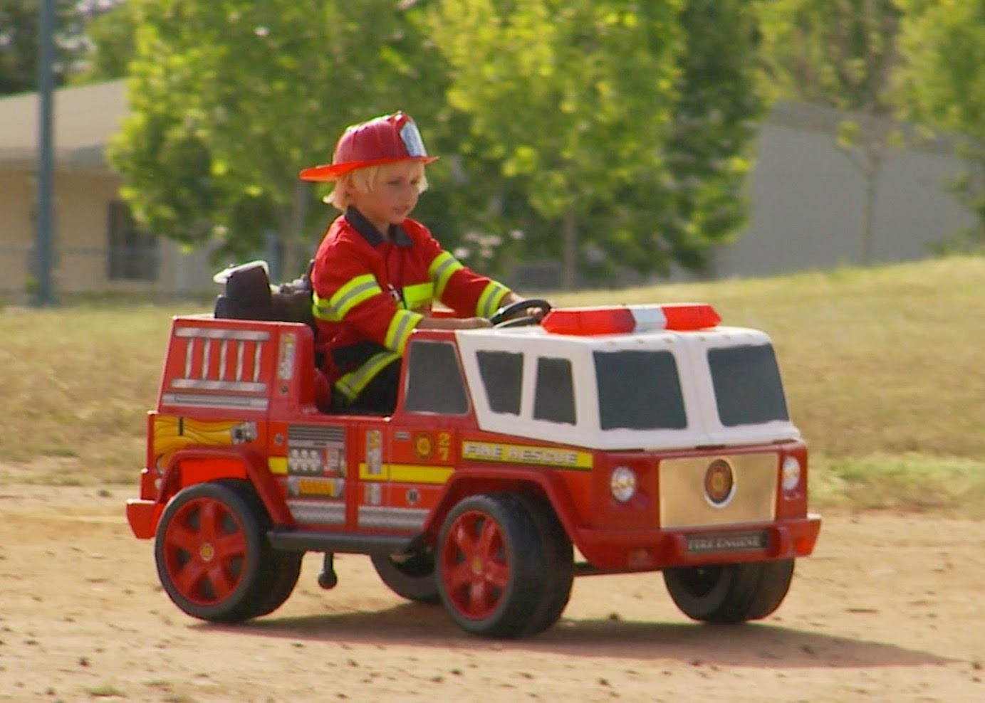 Kids fire engine ride on unboxing and review see the