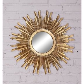 Large Gold Sunburst Mirror - Foter