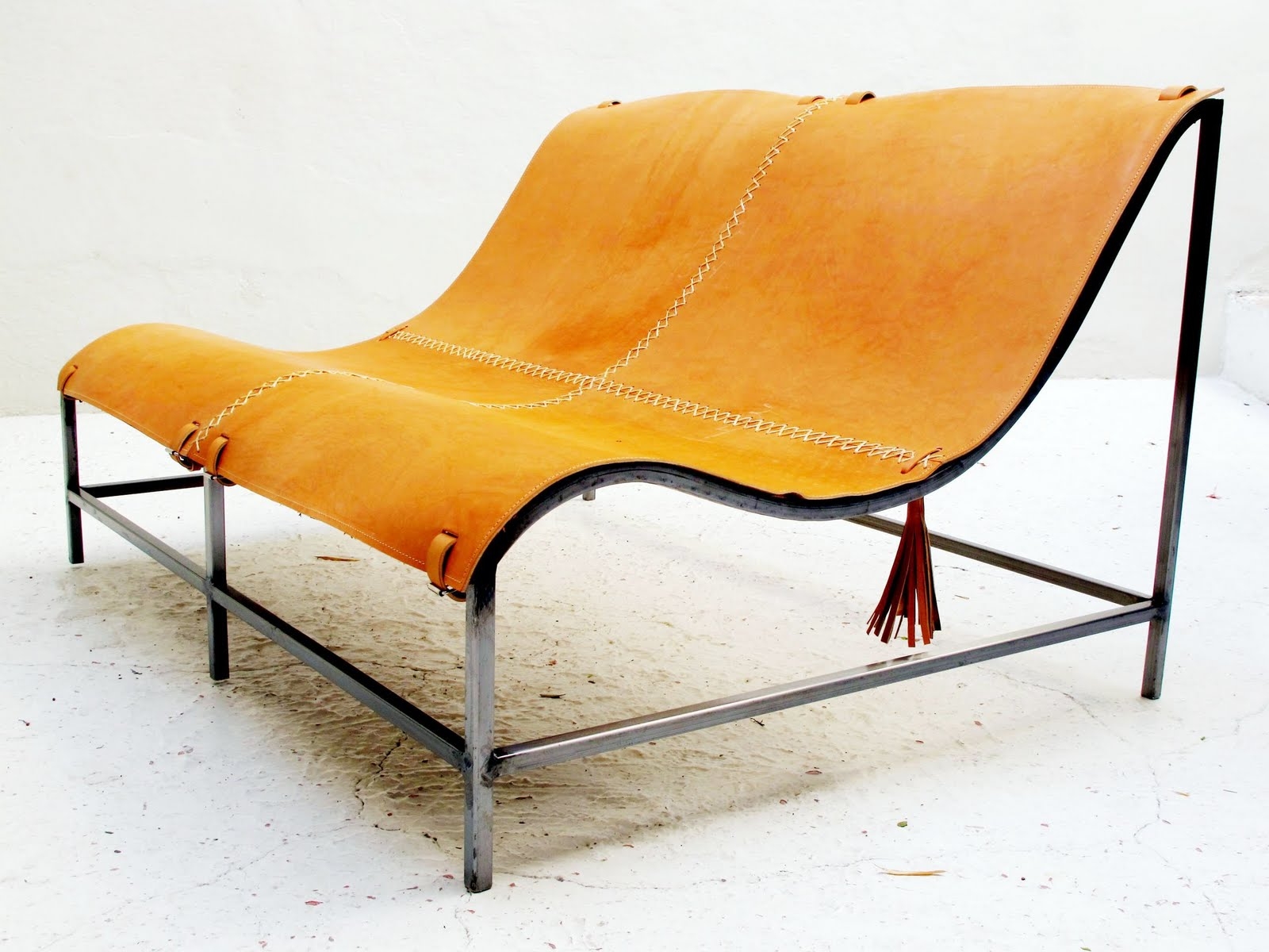 Leather double chaise lounge 7