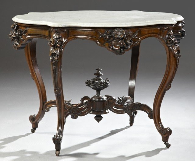 Marble top foyer table 6