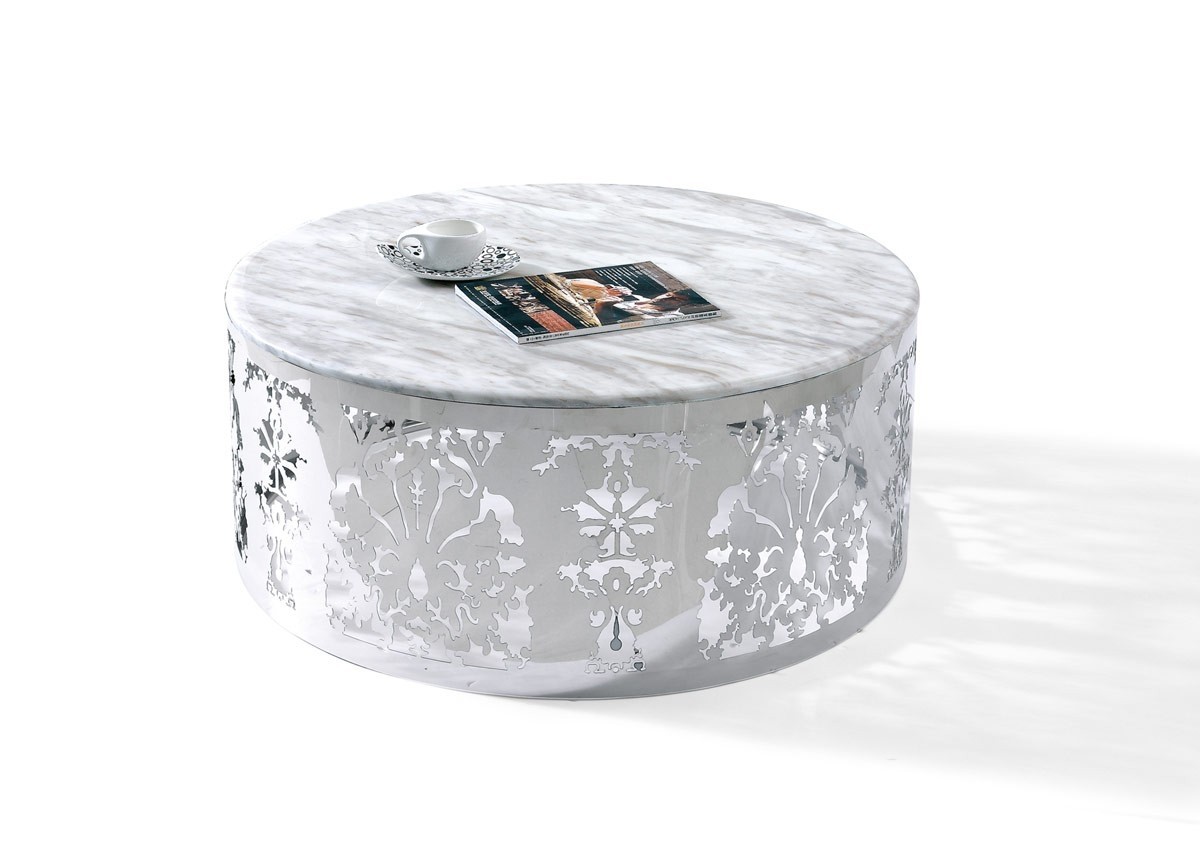 Marble top round coffee table 13