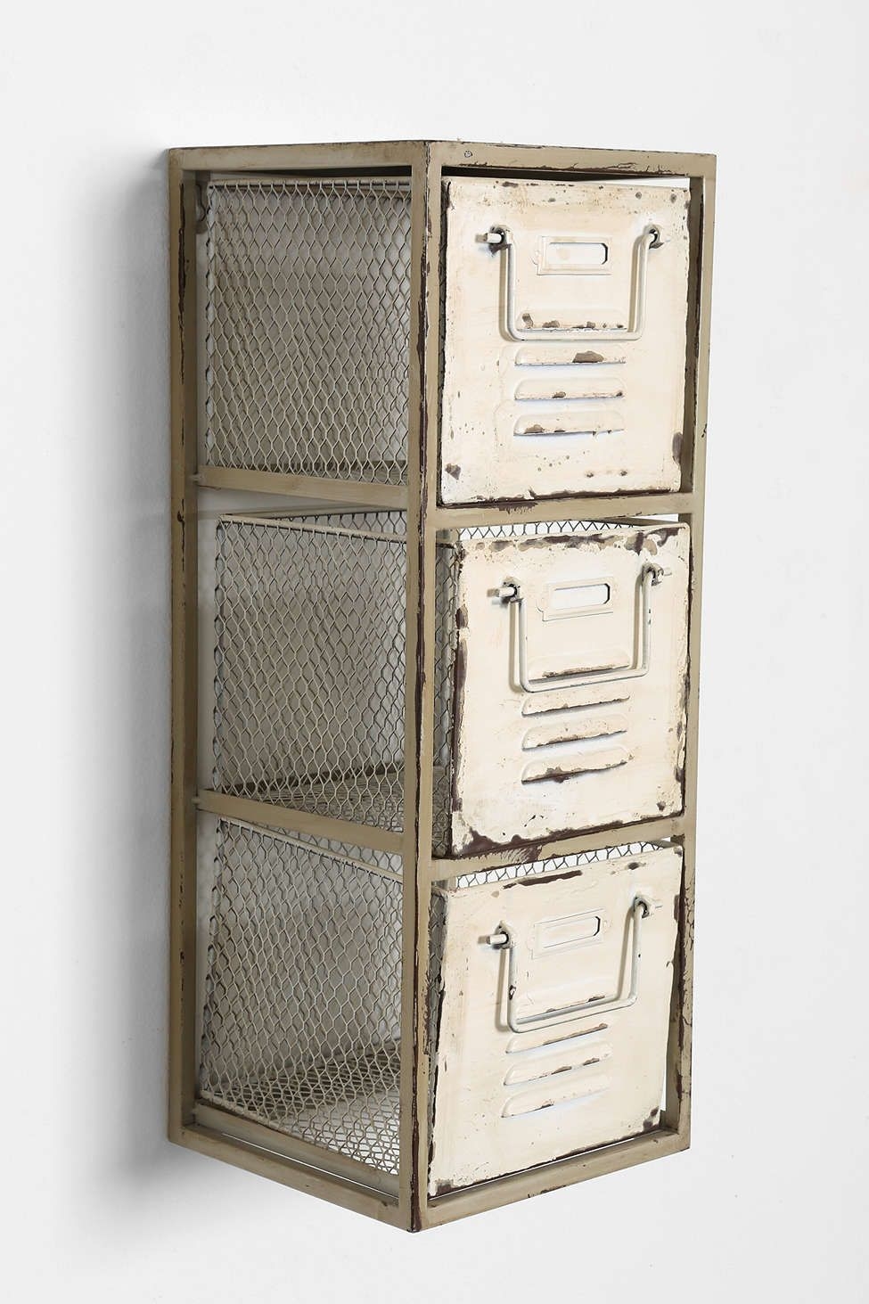Metal linen cabinet