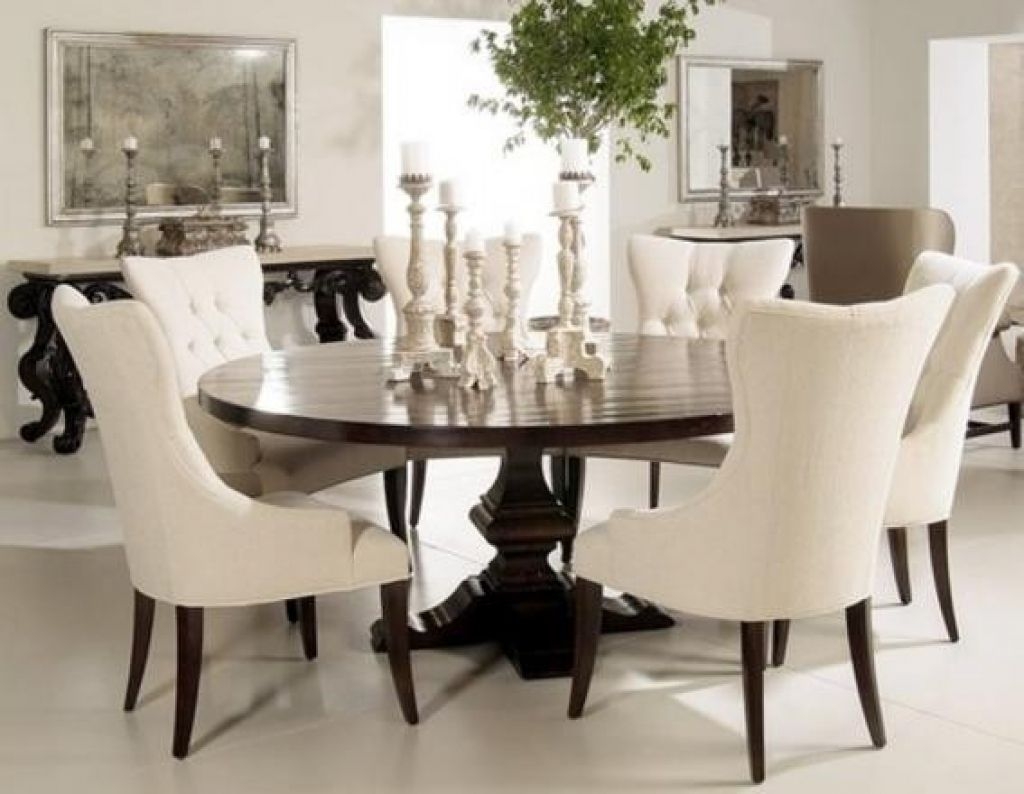 Minimalist Round Dining Table Set For 8 for Simple Design