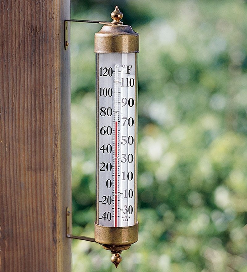 Round outdoor thermometer