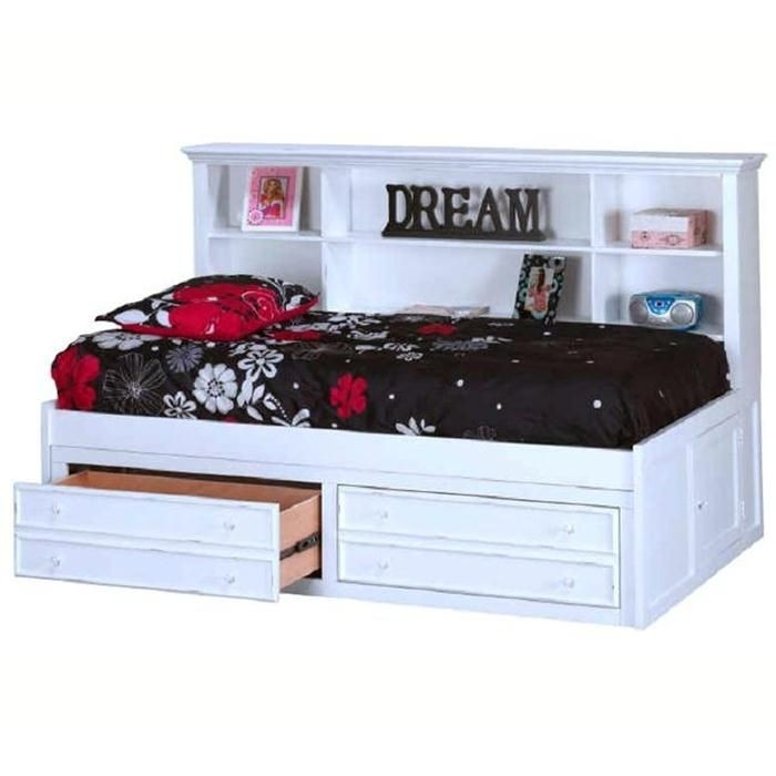 Solid wood captains bed twin 2