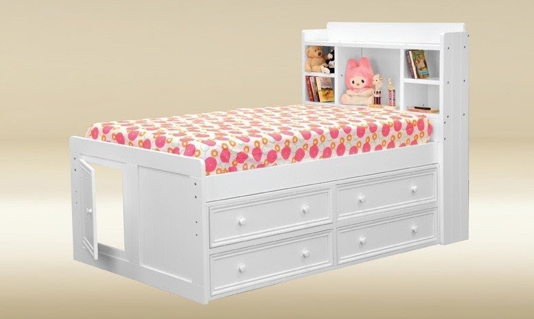 Solid wood captains bed twin 3