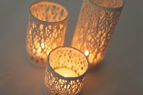 White Ceramic Candle Holders - Foter
