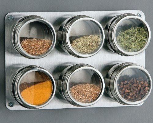 Stainless spice rack wall mount