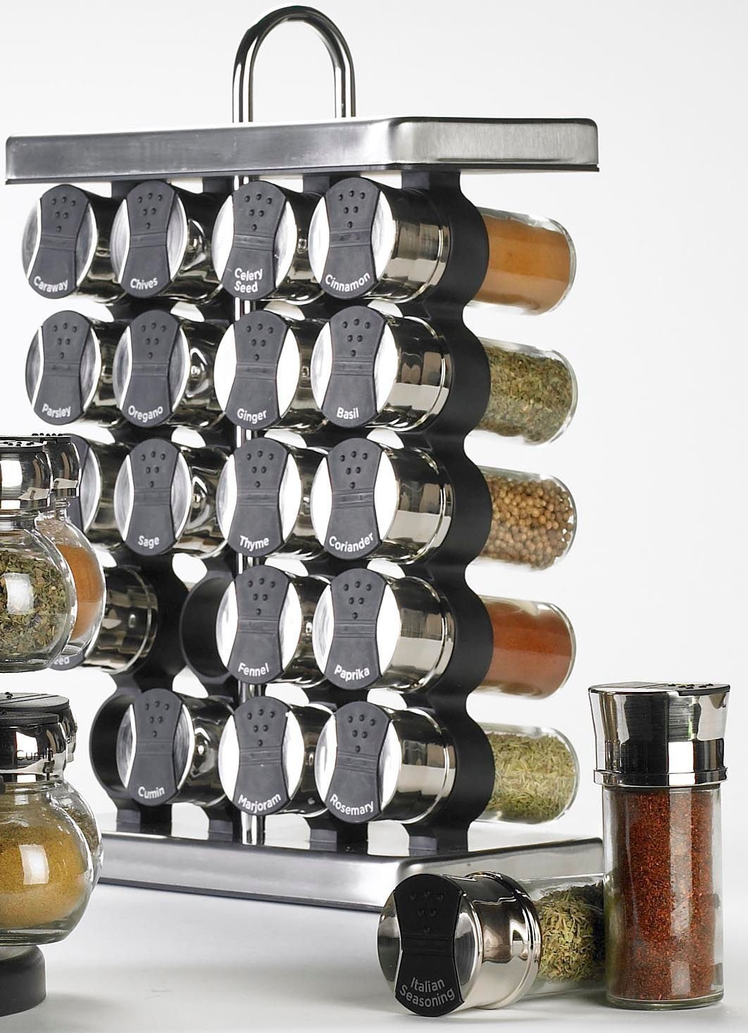 Stainless spice rack