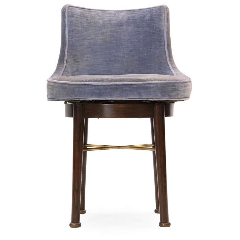 Swiveling vanity chair by edward wormley image 4