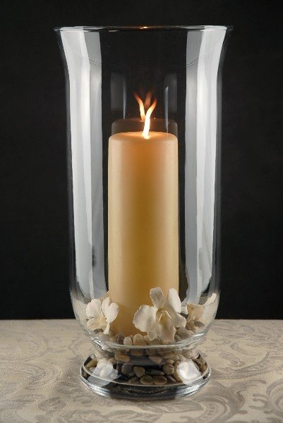 Tall glass hurricane candle holders 2