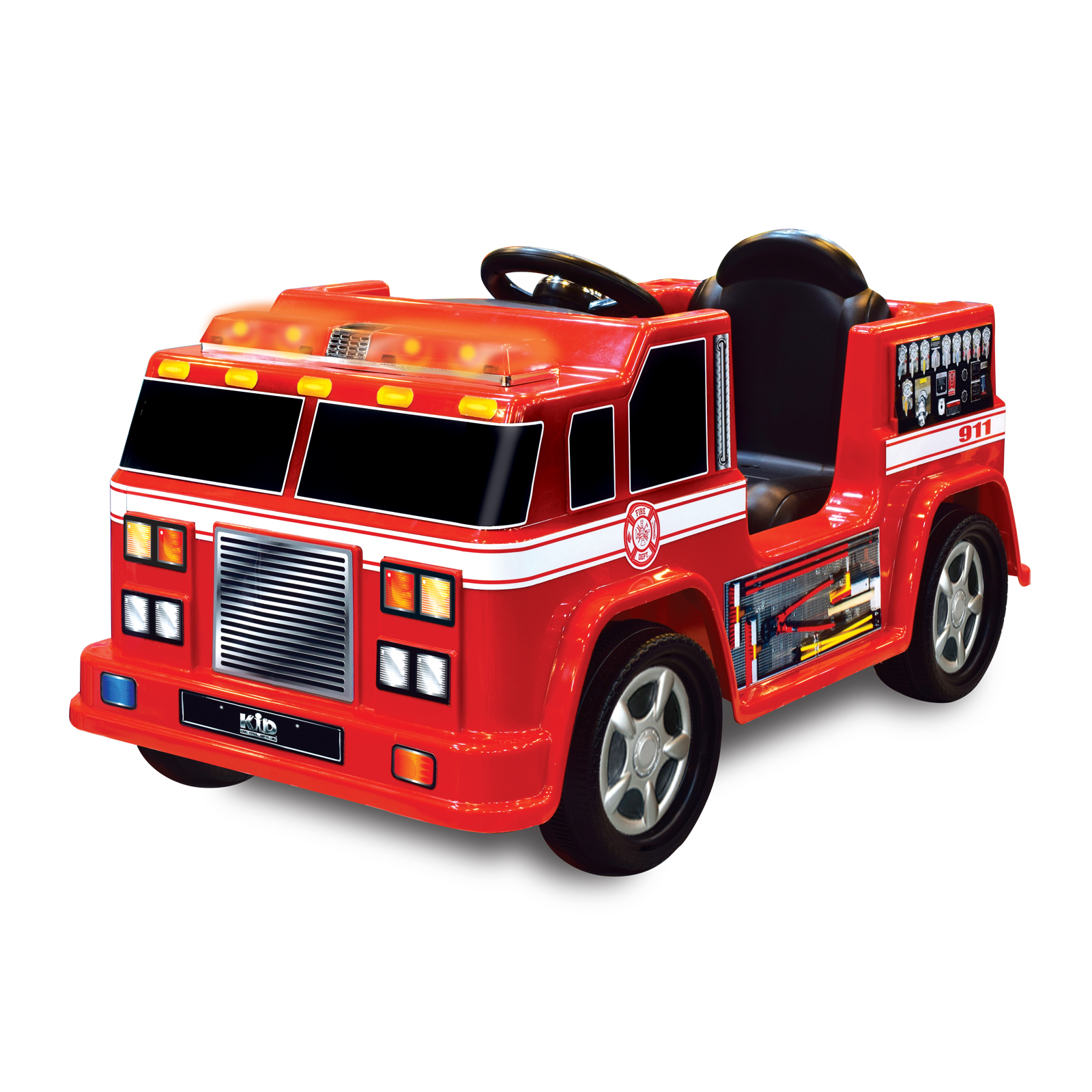 Toy metal fire trucks