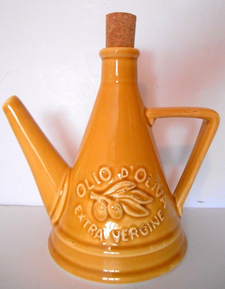 Virginia casa ceramic 16 oz olive oil cruet decanter mustard