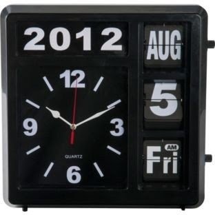 Wall clock with day and date