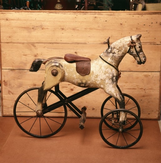 Wood carved rocking horse