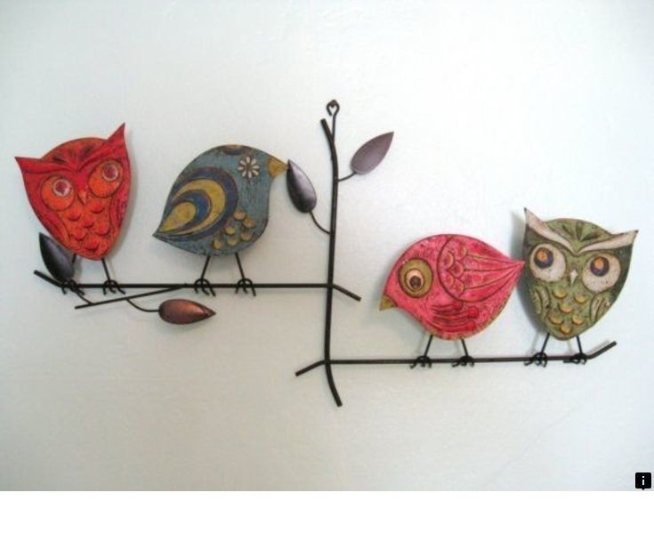 60s mid century modern metal birds on a
