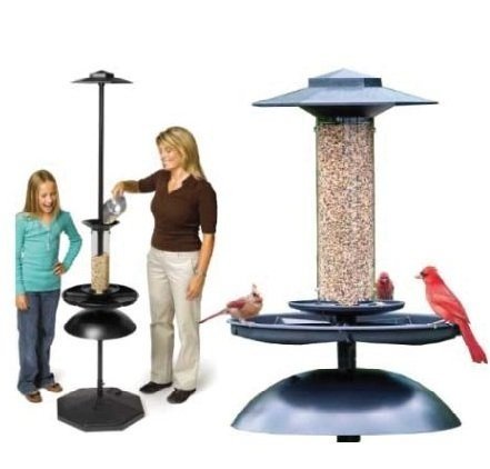 deck bird feeder stand