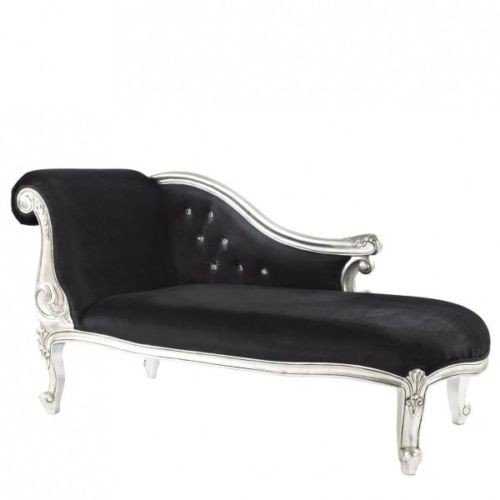 Black velvet chaise lounge 9