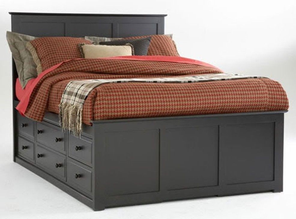 Captains bed with storage drawers