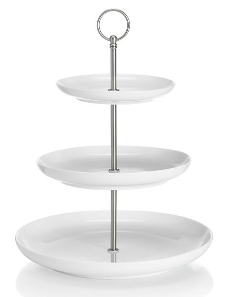 Ceramic cake stand with glass dome