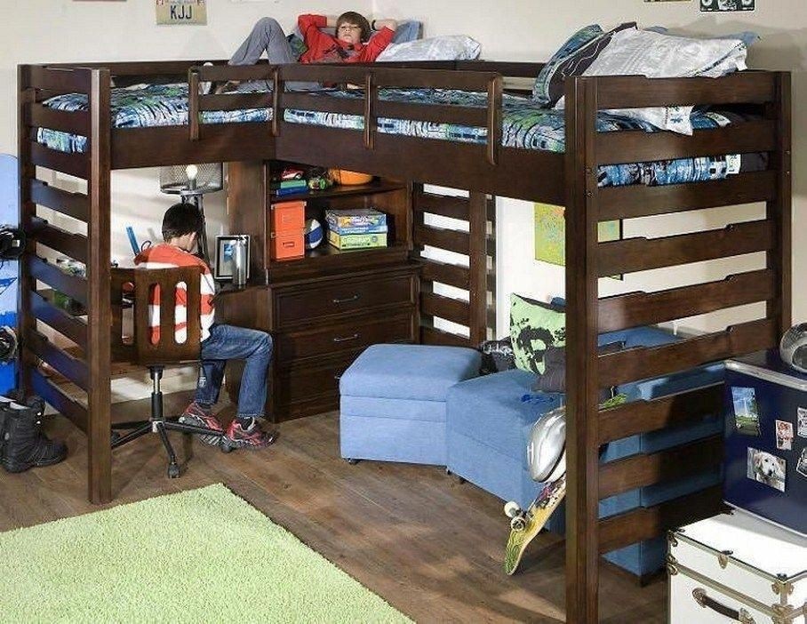 corner loft beds with desk