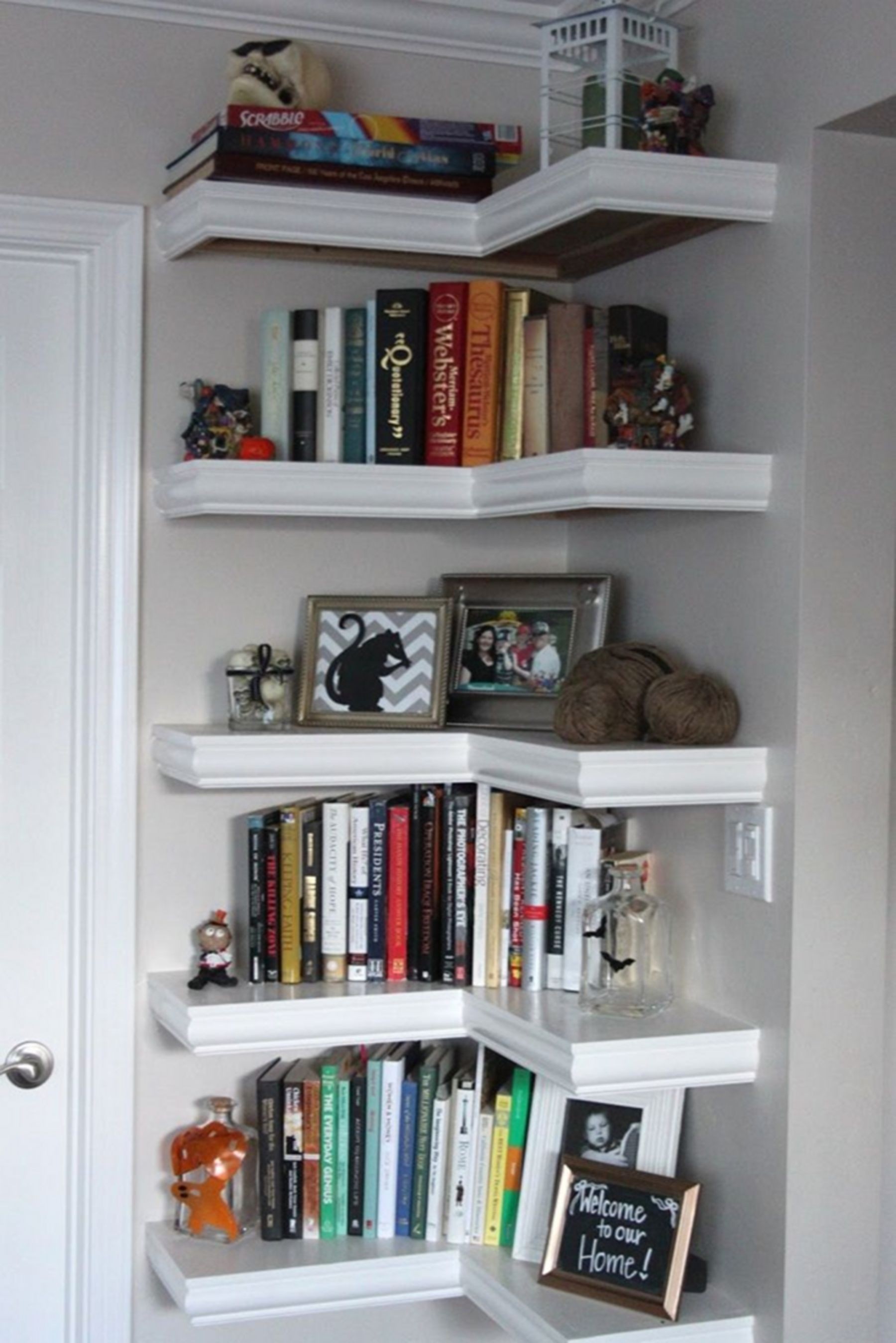 floating corner shelves