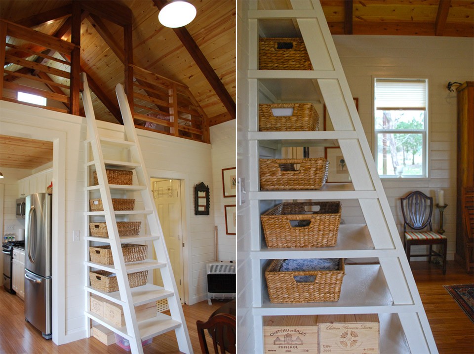 open loft staircase shelving ideas