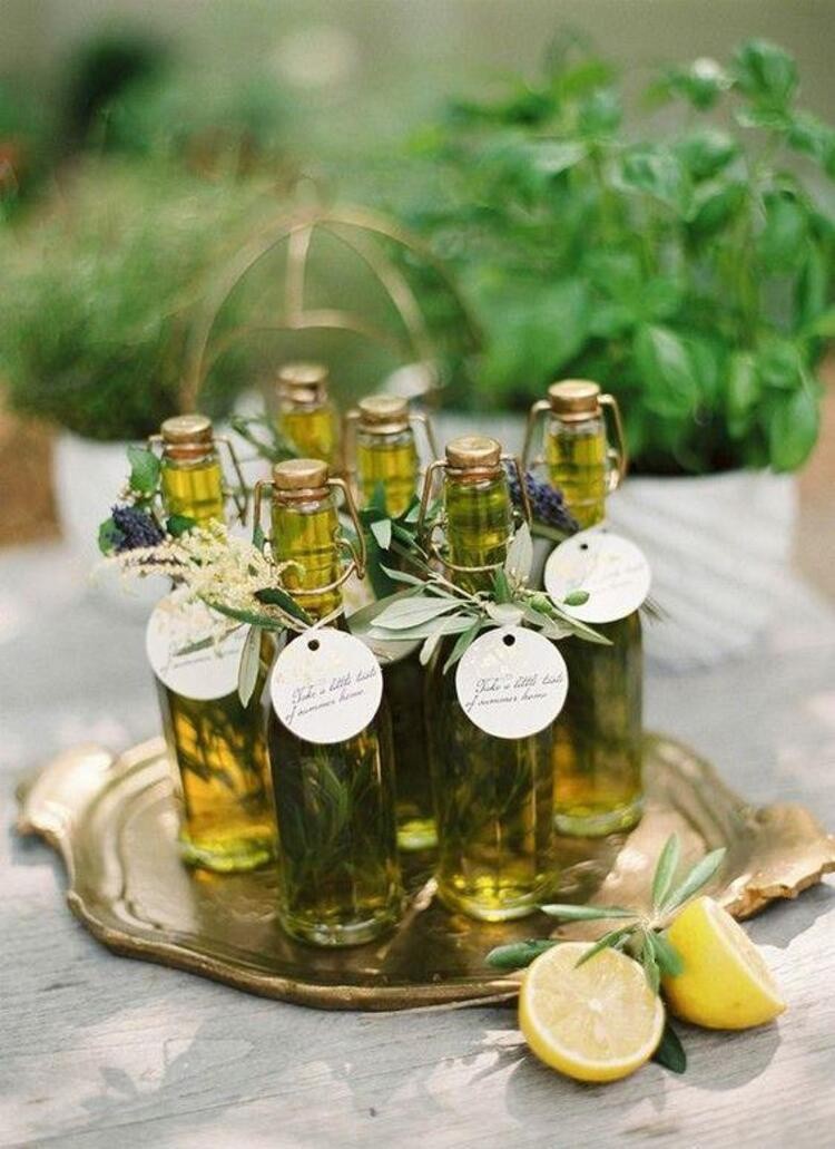 Decorative oil and vinegar bottles