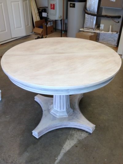 Distressed oak dining table