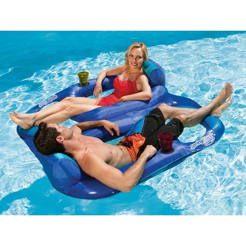 X XBEN Double Pool Floats for Adults, 2 Person Pool Raft for