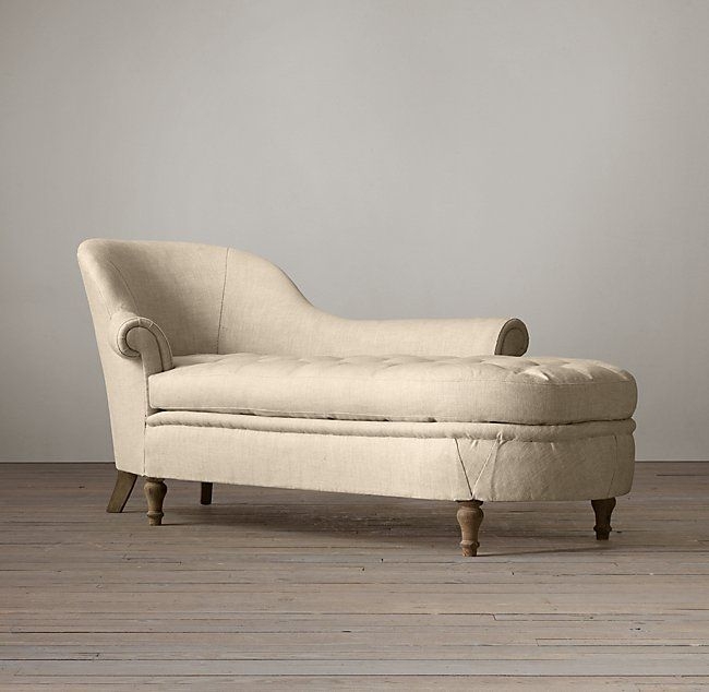 French victorian upholstered right arm chaise