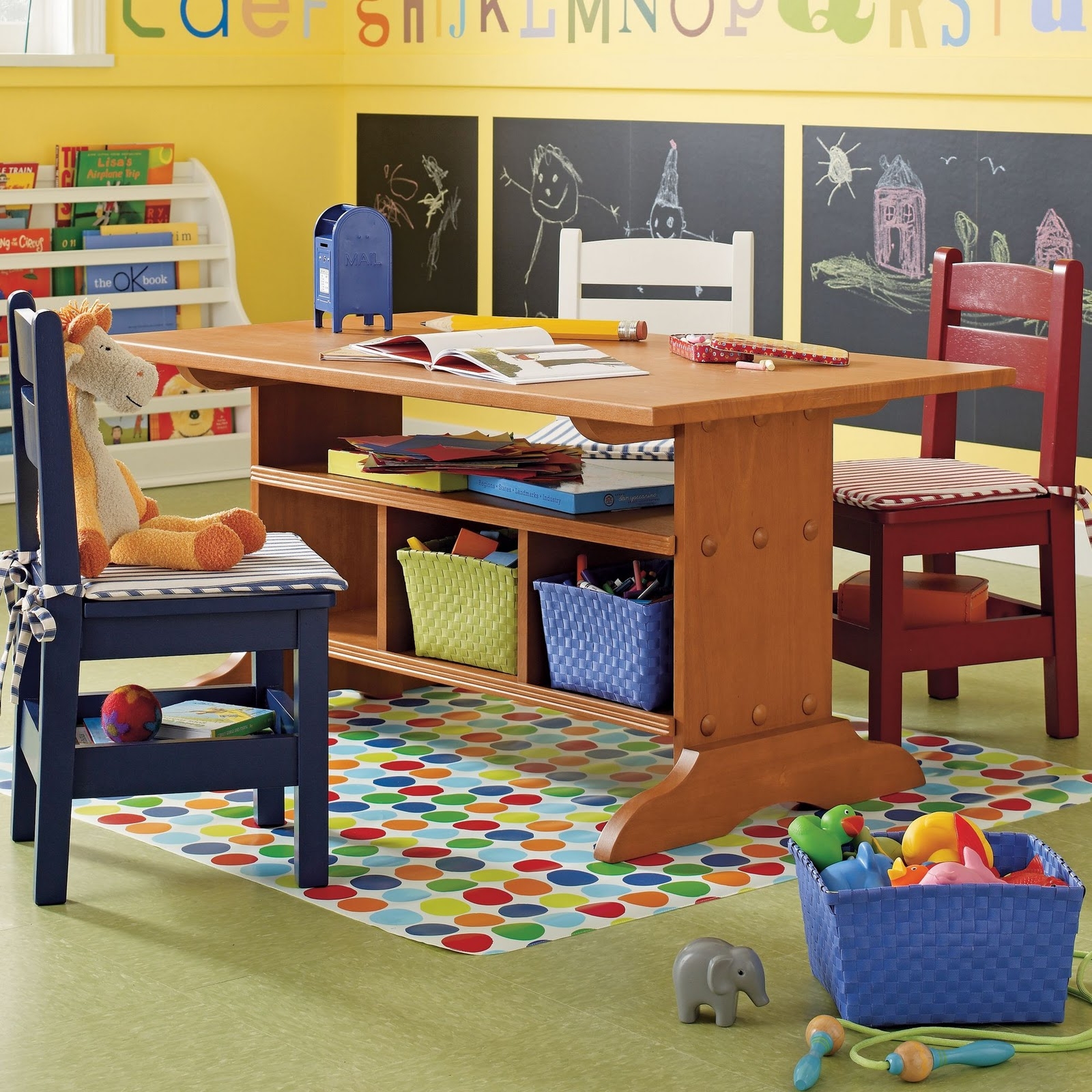 Kids Play Table With Storage - Foter