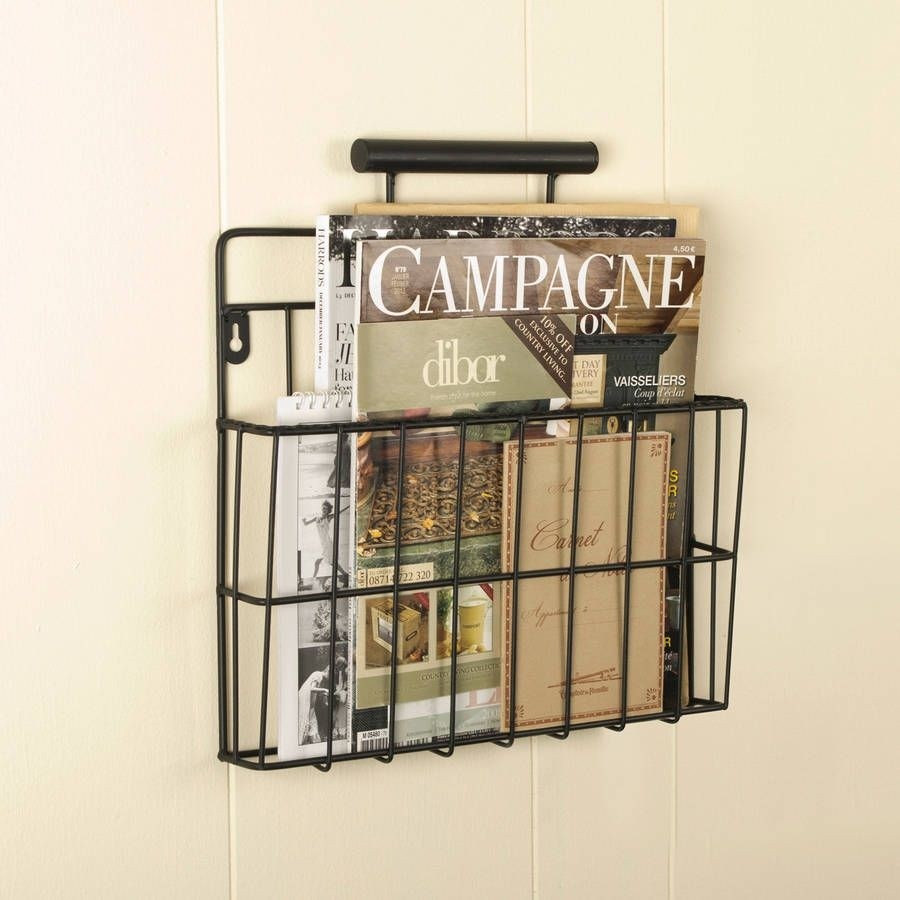 Wall mounted magazine rack for bathroom sale