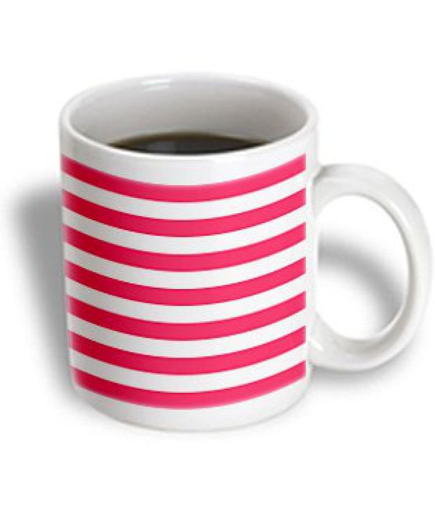 Simple modern black white hand painted stripes dots pattern Coffee Mug by  Pink Water