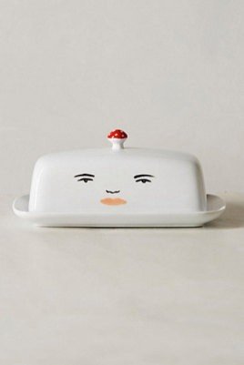 Mushroom face butter dish i want the hell out of