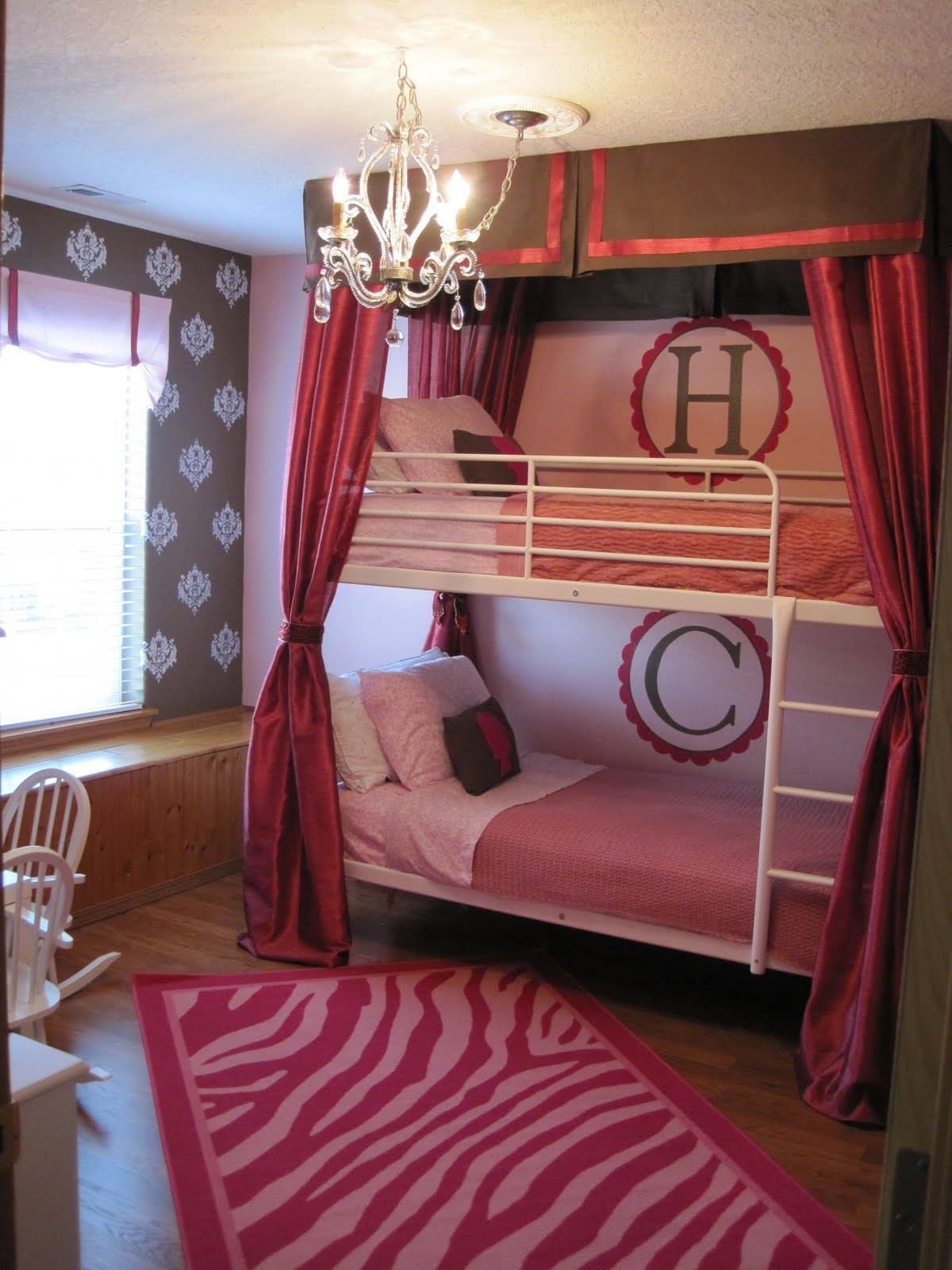 Princess bunk bed with slide