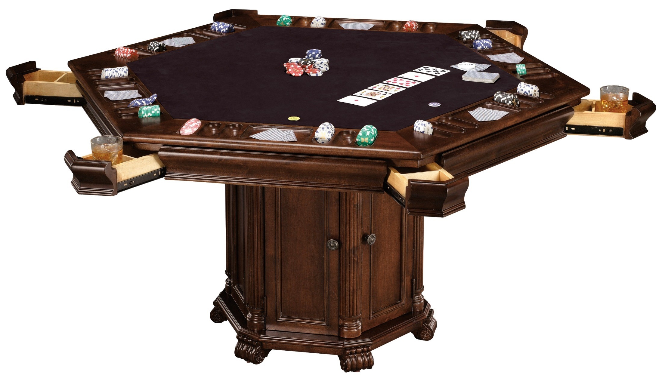 Reversible deals poker table